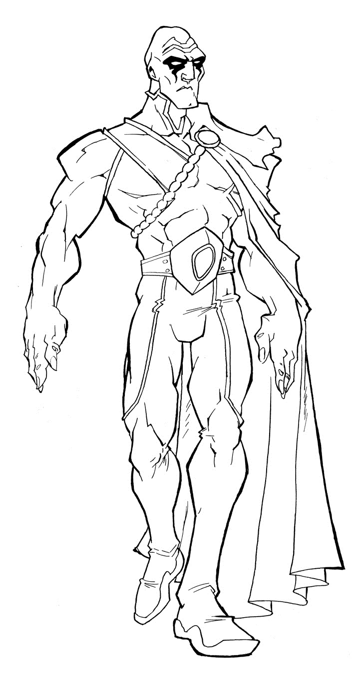 Desenho deMartian Manhunter Muscular para colorir