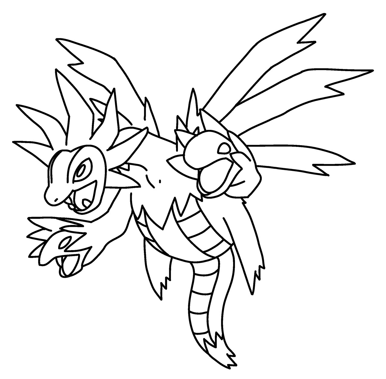 Desenho deHydreigon Pokemon para colorir