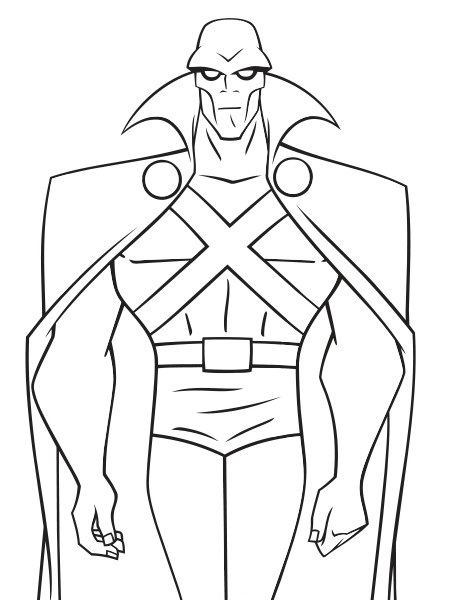 Desenho deJL Martian Manhunter para colorir