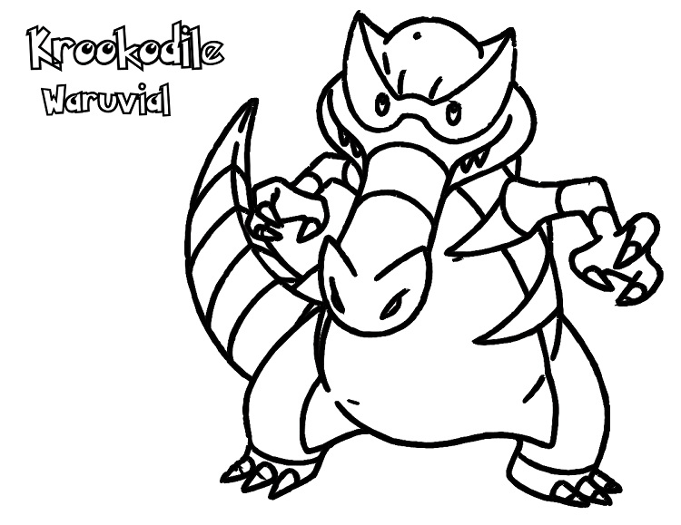 Desenho deKrookodile Waruvial para colorir