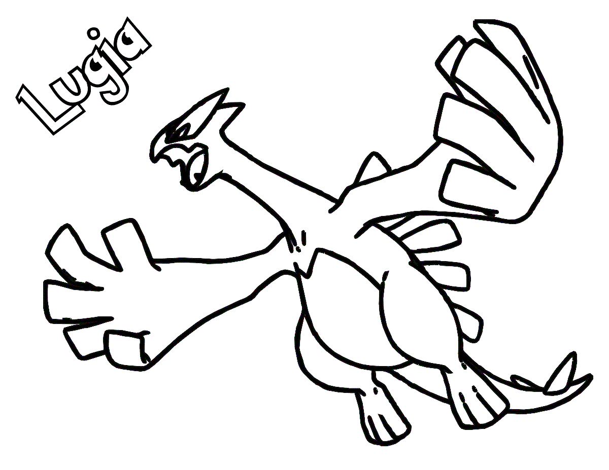 Desenho deLugia Lendário Pokemon para colorir