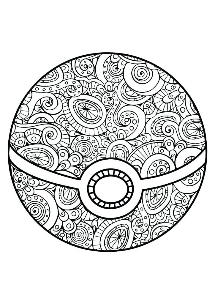 Desenho deMandala Pokebola para colorir