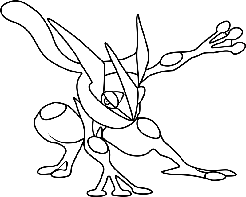 Desenho deMega Greninja Pokemon para colorir