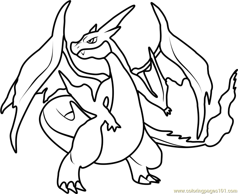 Desenho deMega Charizard para colorir