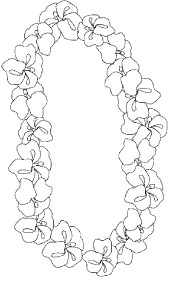 Desenho de Colar de Lei Flor para colorir