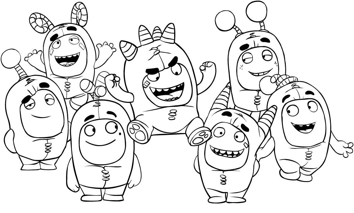 Desenho deDesenho dos Oddbods para colorir