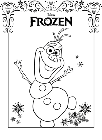 Desenhos de Olaf para colorir