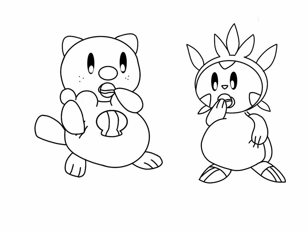 Desenho deOshawott E Chespin para colorir