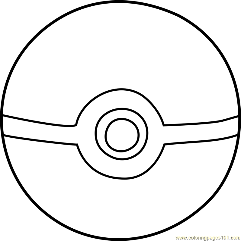 Desenho deUma Pokebola para colorir