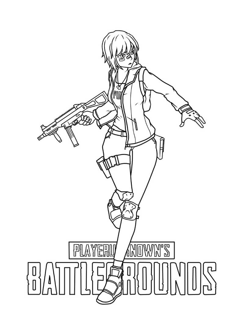 Desenho de Pubg 1 para colorir