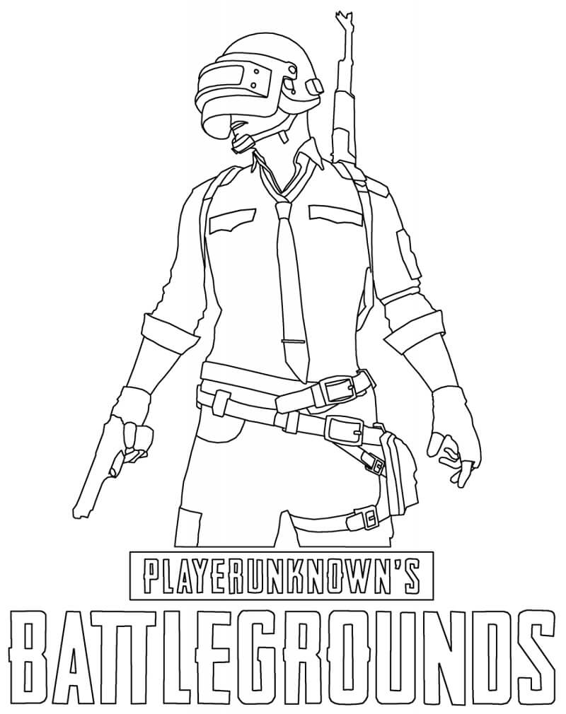 Desenho de Pubg 12 para colorir