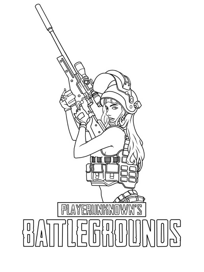 Desenho de Pubg 3 para colorir