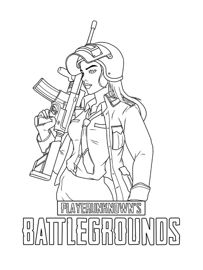 Desenho de Pubg 6 para colorir