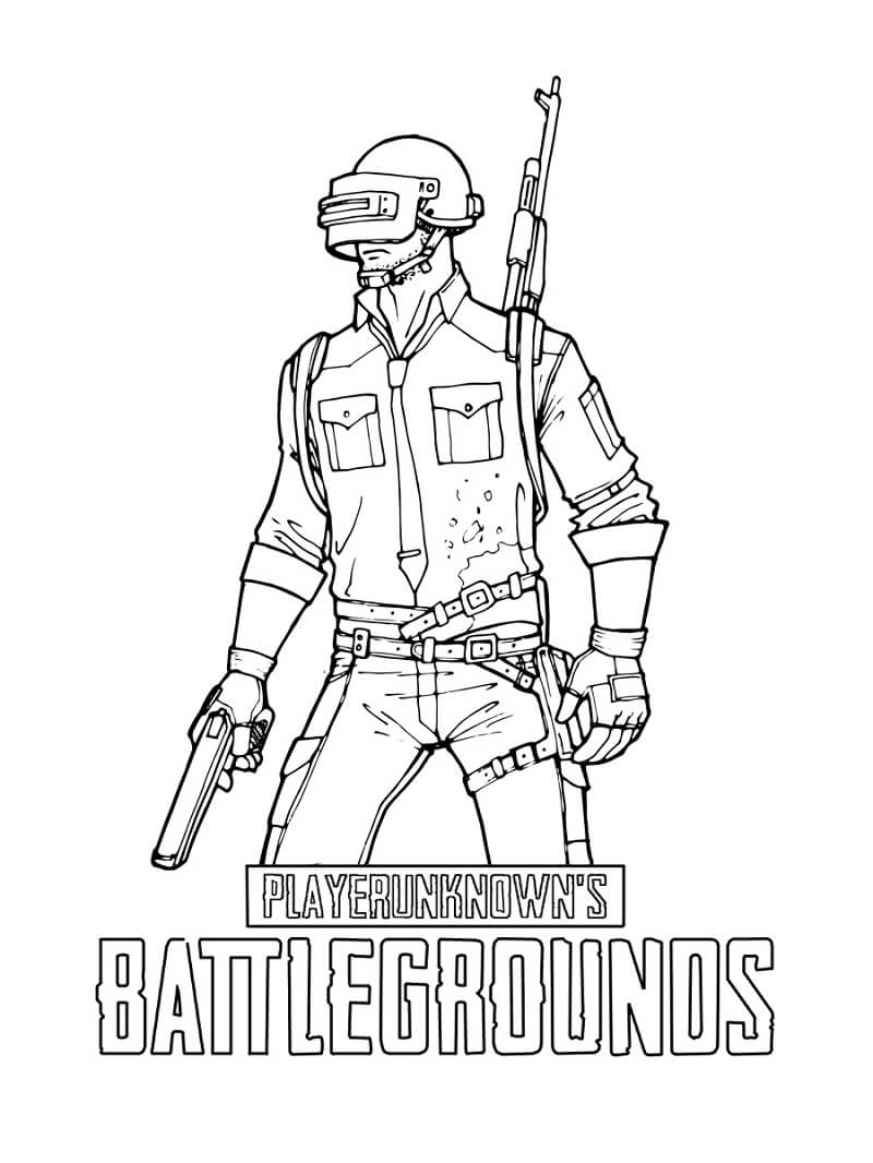 Desenho de Pubg 7 para colorir