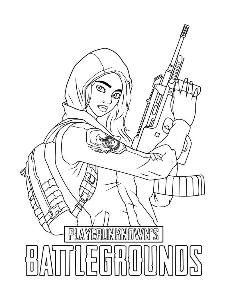 Desenho de Pubg 8 para colorir