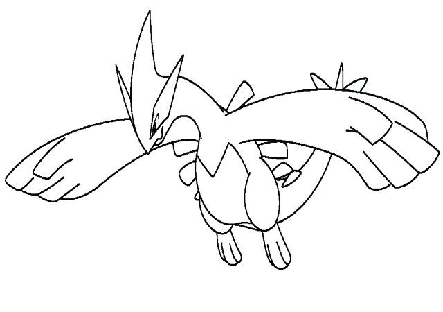 Desenho dePrata Lugia para colorir