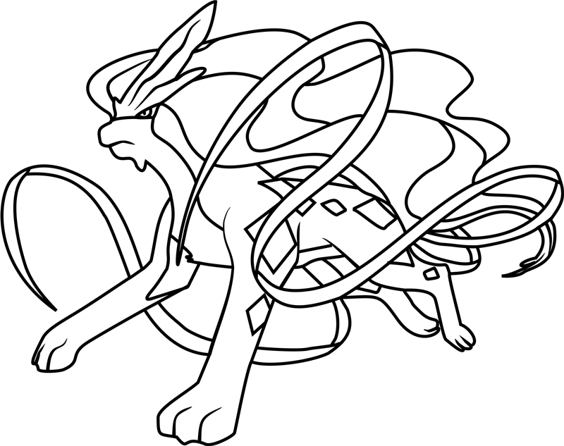 Desenho deSuicune Pokemon para colorir