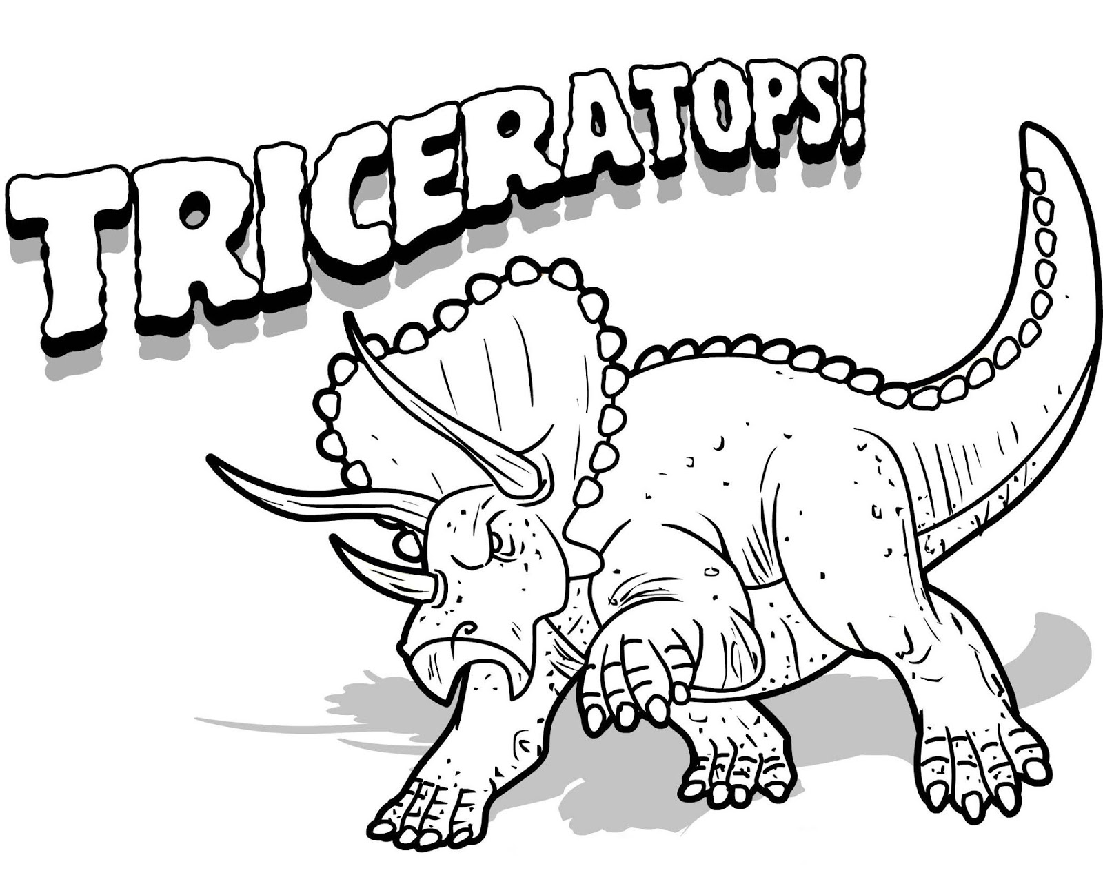 Desenhos de Triceratops para colorir