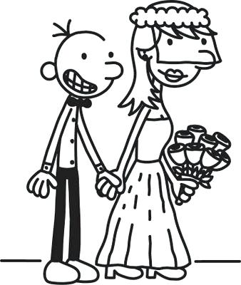 Desenho deCasamento de Criança Covarde para colorir